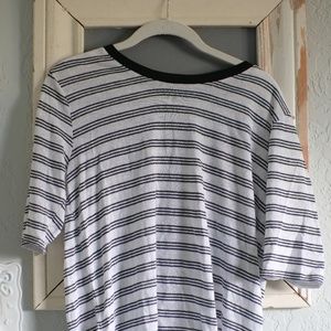 B&W Striped Sparkly Tee